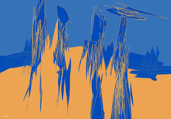 à la plage (digitale Malerei)
