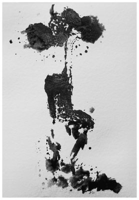 die Pudeldame (Acryl auf Aquarellpapier, 300g/m², 10 x 15 cm, von Backpapier gedruckt)