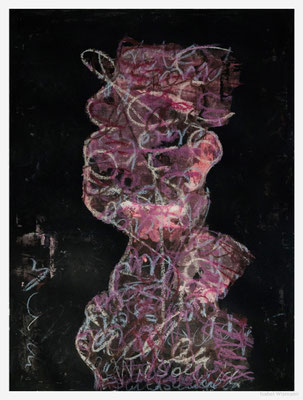 der Literat (Acryl, Tinte, Ölpastelle auf Papier, 300g/m², 30 x 40 cm)
