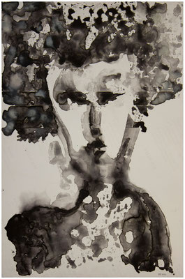 Skepsis (Aquarell, Deckweiß auf Fotopapier, 20,2 x 30,5 cm)
