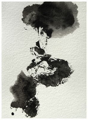 der Cancan (Acryl auf Aquarellpapier, 300g/m², 10 x 15 cm, von beschichtetem Karton gedruckt)