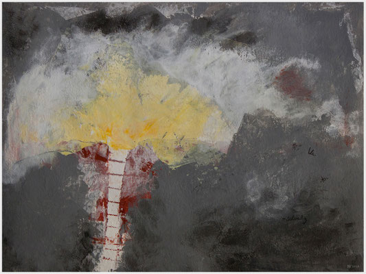 unterschwellig (Acryl, Gouache, Bleistift auf Papier, 265g/m², 40 x 30 cm)