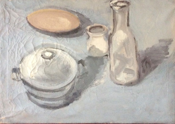 SOLD! LATTE Mixed media painting on canvas. cm 50x70