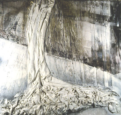 Materialbild, "Von Innen nach Aussen", 150 x 140 cm