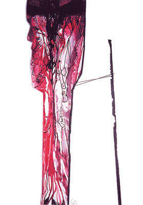 Bild, "In die Höhe", Mischtechnik, 70 x 100 cm