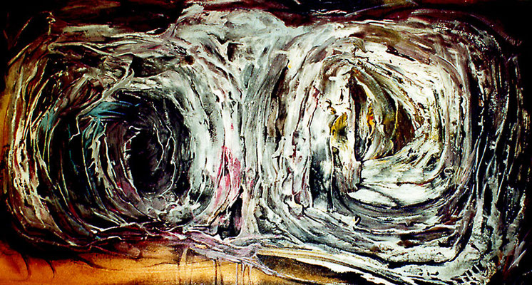 Bild, "Zerfallende Organismen", 155 x 85 cm