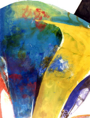 Bild, "Nacht der Elefanten 9", Mischtechnik, 70 x 90 cm