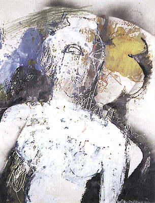 Bild, "Kontakt", Mischtechnik, 60 x 80 cm