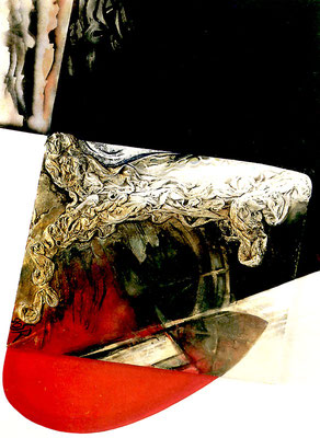Materialbild, "Konfrontation", 123 x 70 cm