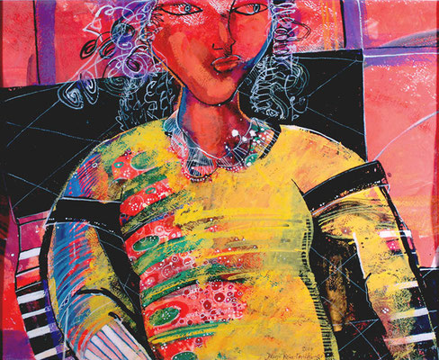 Bild, "Cool", Mischtechnik, 65 x 62 cm