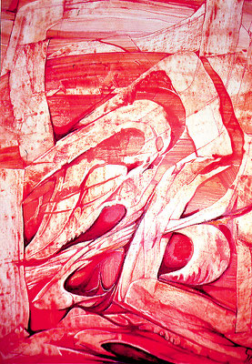 Bild, "Paraphrasen 7", Mischtechnik, 70 x 100 cm