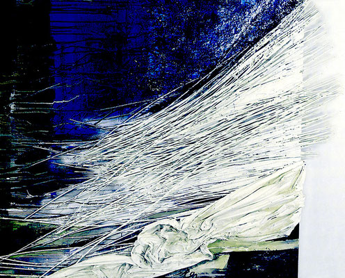 Materialbild, "Einströmen", 150 x 140 cm