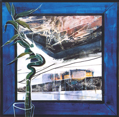 Bild, "Danger 1", Mischtechnik, 50 x 50 cm