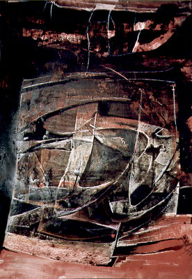 Bild, "Paraphrasen 1", Mischtechnik, 70 x 100 cm