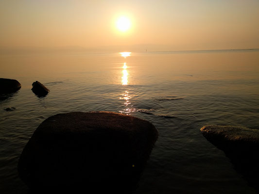 Sunrise over the Sea of Galilee from our hotel