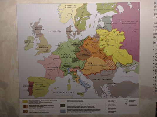 Map of Europe showing Lithuania circa 1500