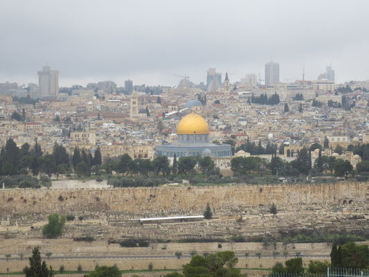 View of the old city from the Mount of Olives