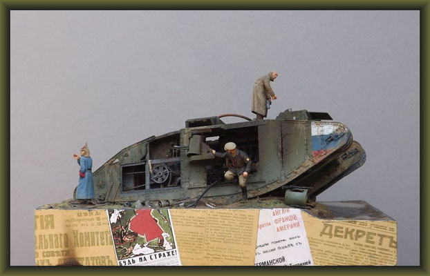 "Cannibals" British Mk. V Tank 'Hermaphrodite' Diorama 1:35