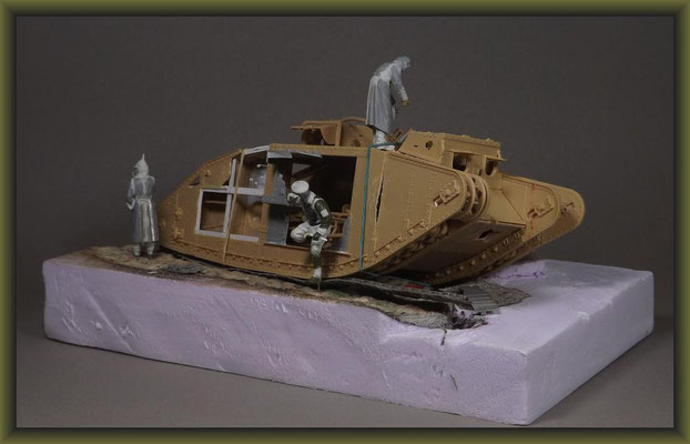 British Mk. V Tank 'Hermaphrodite' Diorama 1:35 Building Stages