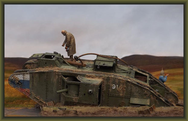 "Cannibals" British Mk. V Tank 'Hermaphrodite' Diorama 1:35