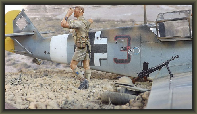 'Out Of The Blue', Me 109E-7 Tropical, Diorama 1/32, Completion