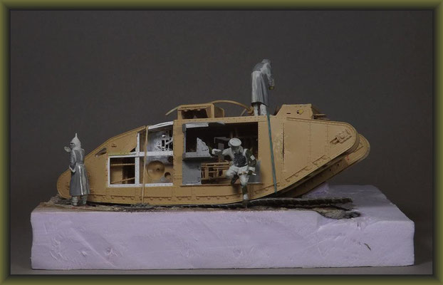 British Mk. V Tank 'Hermaphrodite' Diorama 1:35 Building Stages