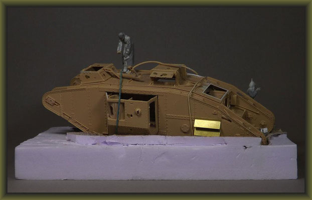 British Mk. V Tank 'Hermaphrodite' Diorama 1:35 Building Stages