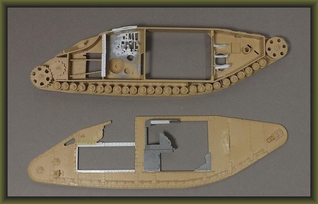 British Mk. V Tank 'Hermaphrodite' Diorama 1:35 Building Stages