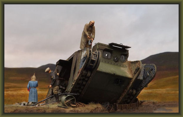 "Cannibals" British Mk. V Tank 'Hermaphrodite' Diorama 1:35