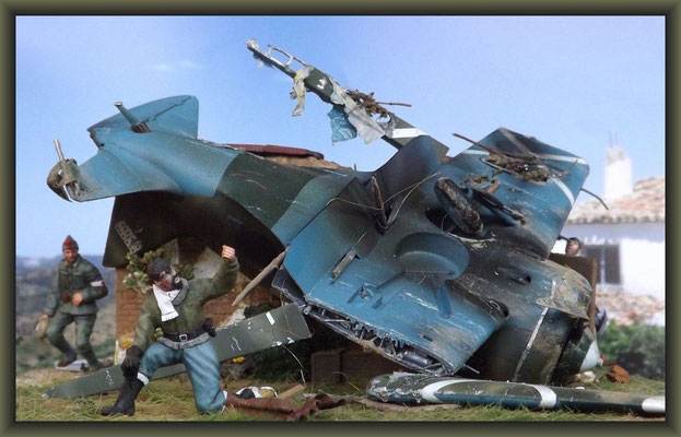 Polikarpov I-16 Type 10, Azur 1:32, Wreck Diorama