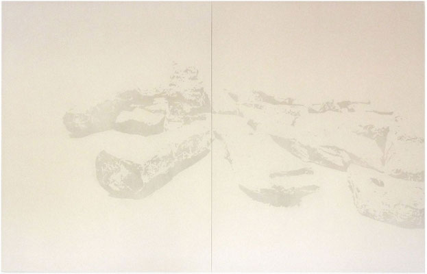 Landschaft 10<br />2010<br />Sepiatusche und Acryllack auf Leinen<br />225 cm x 340 cm