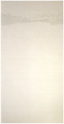 Horizont<br />2008<br />Sepiatusche und Acryllack auf Leinen<br />250 cm x 120 cm