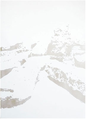 <b>Landschaft 13</b><br />2010<br />Dispersion und Lack auf Papier<br />180 cm x 135 cm