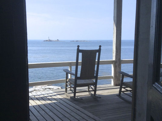 View from the porch of the Oceanic Hotel at Star Island