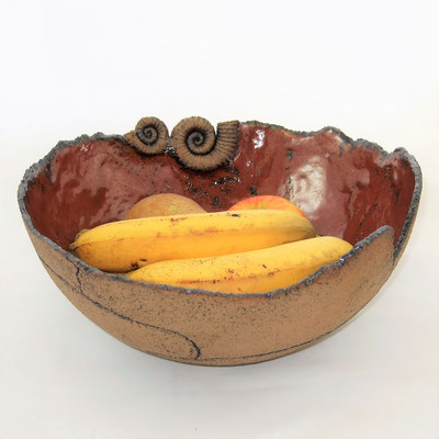 große Keramik-Obstschale "Ammonit"; lovely-cera ~ schöne Keramikkunst Frankenwald