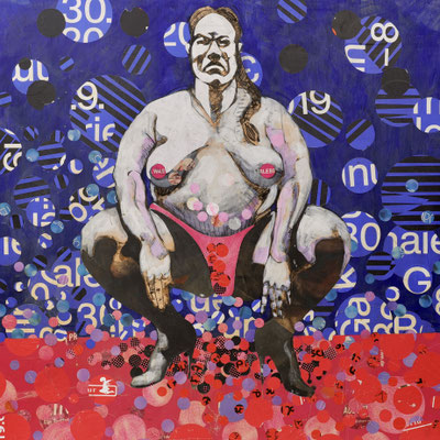 Relation 06 l 2019 l Papier auf Holz