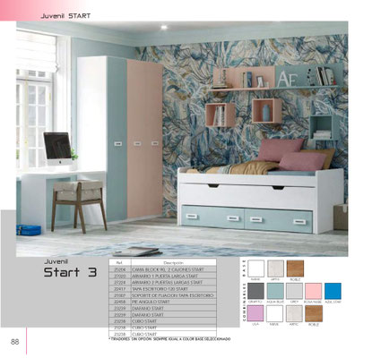 Composición juvenil completa 1.044€. Solo armario 440€