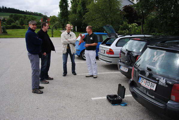 Nach Dauerregen am Vortag motiviertes Treffen in Krenglbach.