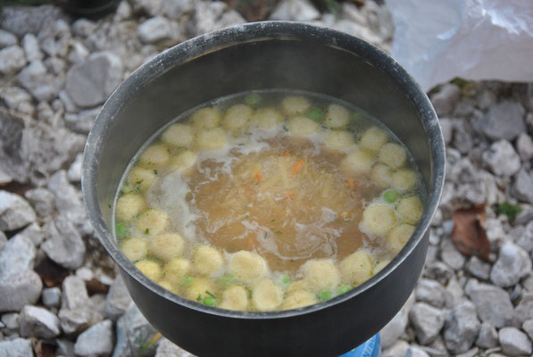 Warme Suppe tut gut bei Temperaturen knapp über Null.