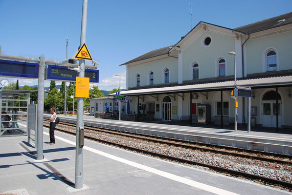 Mit dem Zug gehts über Plattling zurück Richtung Straubing