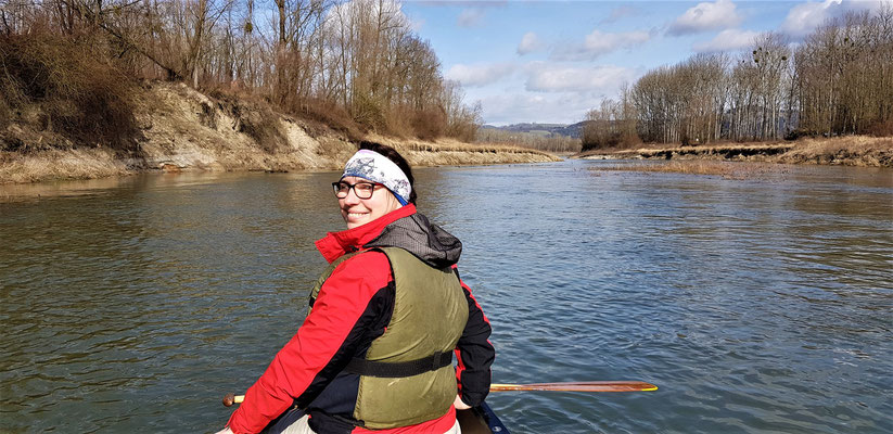 Kurz vor der Mündung des Innbachs in die Donau