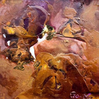 100 / 14x14 cm mit Passepartout/Rahmen 20x20 cm