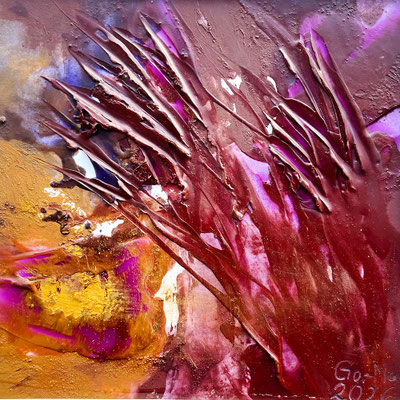 92 / 14x14 cm mit Passepartout/Rahmen 20x20 cm