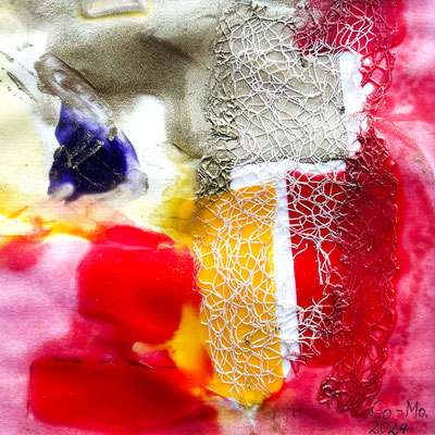 90 / 14x14 cm mit Passepartout/Rahmen 20x20 cm