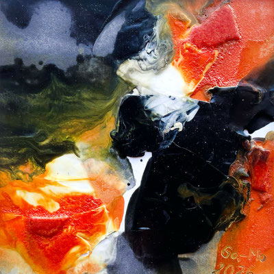 104 / 14x14 cm mit Passepartout/Rahmen 20x20 cm