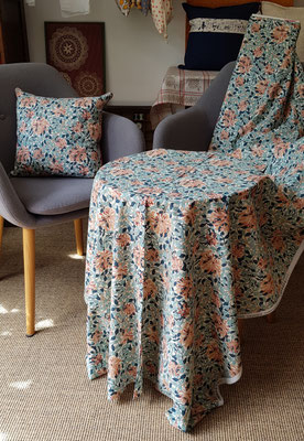 Tischdecke Baumwolle William Morris M057AQUA 