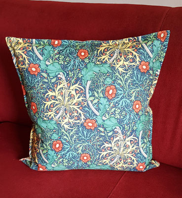 Kissen 40 x 40 cm Baumwolle William Morris M077MA Marine 