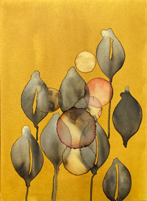 'Autumn II' / watercolor on paper / size A3 / € 175,- / Anja de Boer 2020