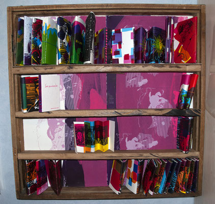 Bibliothèque pour mes petits livres en sérigraphie originale