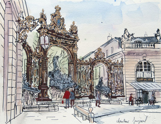 Monument préféré des Français Place Stanislas ville de Nancy Fontaine de neptune